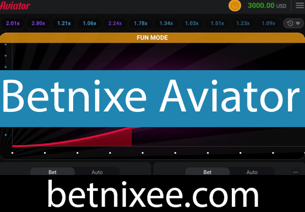 Betnixe aviator oyununu güvenle takdim etmektedir.